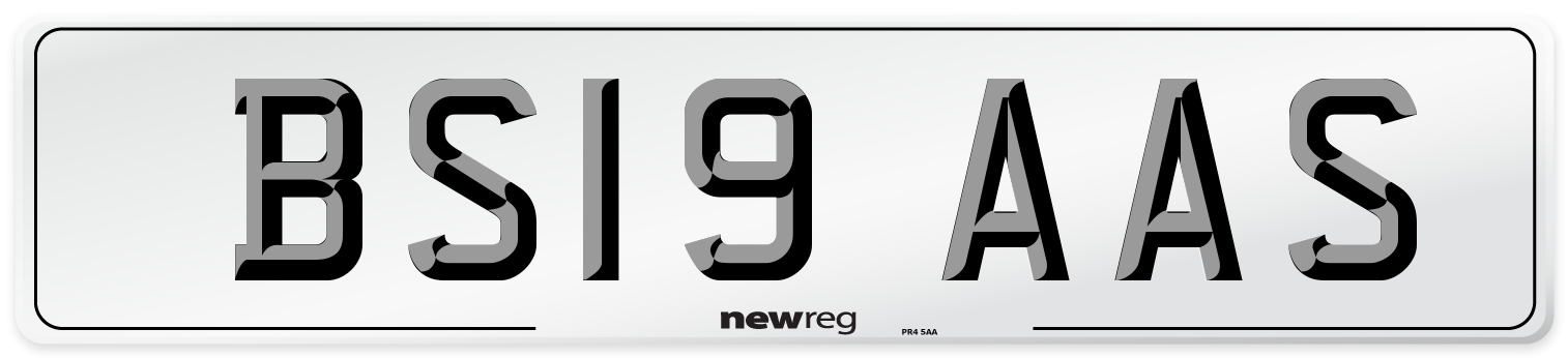 BS19 AAS Number Plate from New Reg